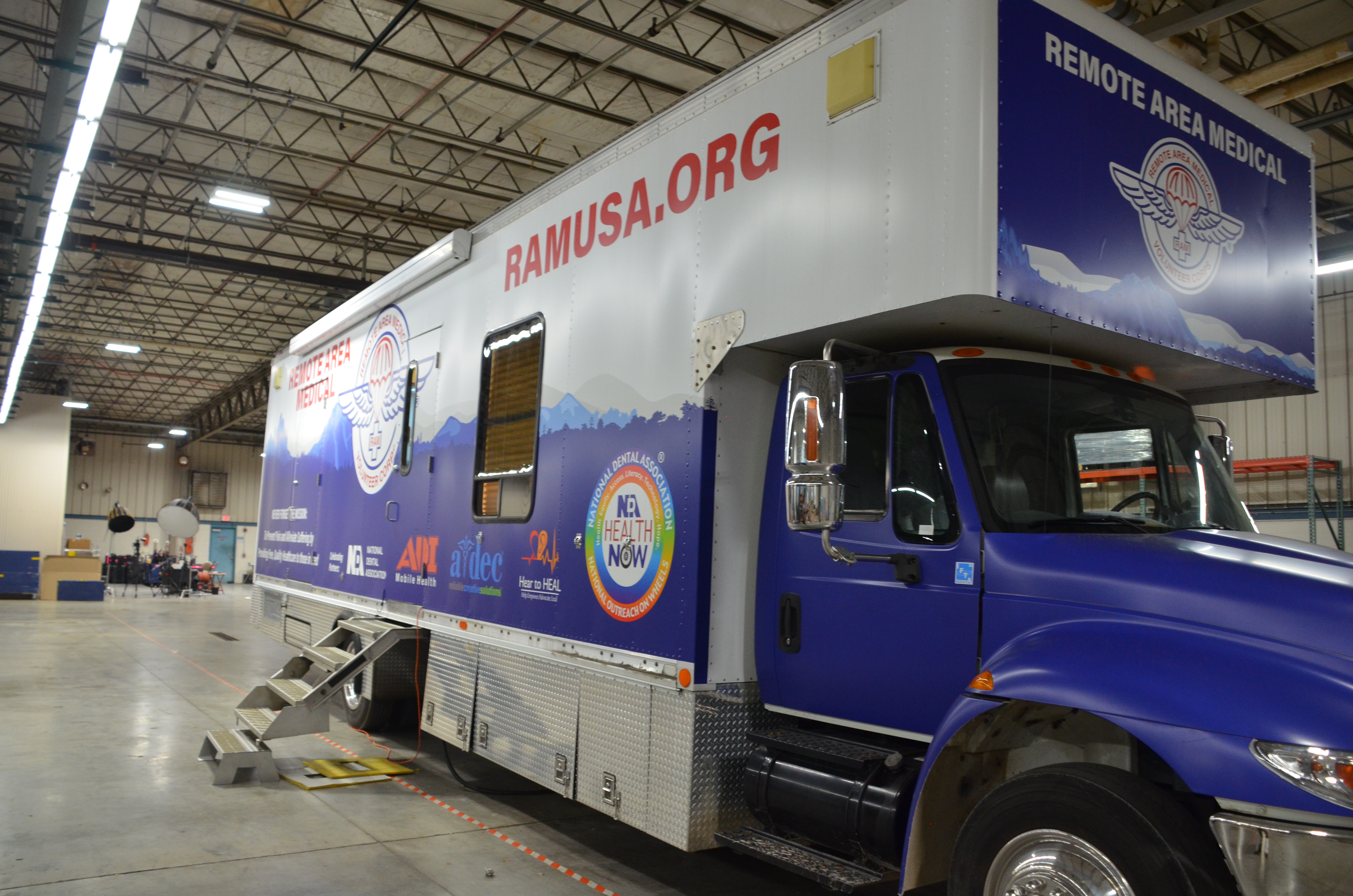 Mobile clinic in action